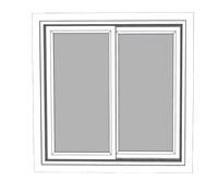 推拉窗户窗口su模型