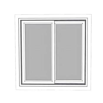 推拉窗户窗口su模型 - SU模型免费下载_sketchup模型