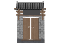 中式垂花门楼su模型
