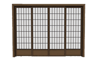 日式推拉门障子门su模型