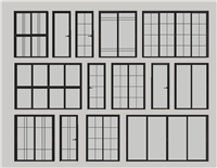 多款玻璃门su模型