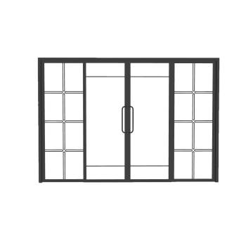 玻璃门推拉门su模型 SU模型下载