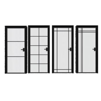 卫生间门长虹玻璃门su模型 - SU模型免费下载_sketchup模型