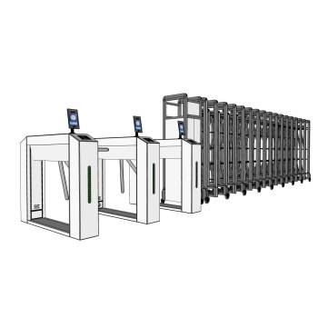 电动伸缩门刷脸门禁su模型 SU模型下载