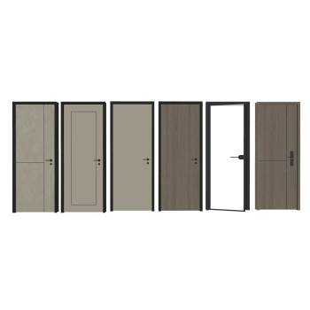 单开室内门房门su模型 SU模型下载