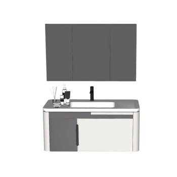 简约风格的一体式浴室柜su模型 SU模型下载