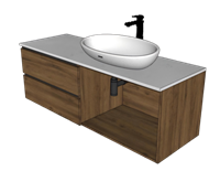 [浴室]洗簌台盆浴室柜su模型