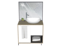 [浴室]卫浴空间浴室柜台上盆su模型