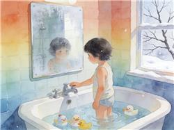 水彩画:冬天到底应该多久洗一次澡