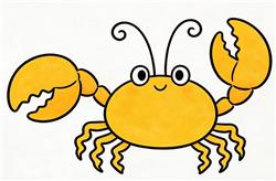 简笔画:卡通螃蟹