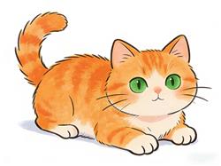 简笔画:卡通小猫咪