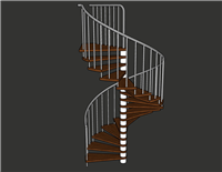 [楼梯]旋转螺旋楼梯su模型