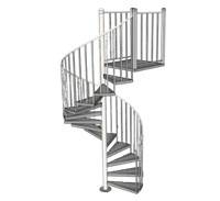 [楼梯]简约风格的螺旋楼梯su模型