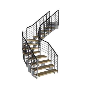 工业风螺旋楼梯su模型 - SU模型免费下载_sketchup模型