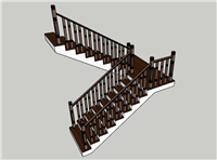 [楼梯]转角式中式楼梯su模型