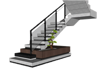 [楼梯]现代自然风格楼梯景观su模型