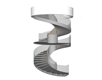 [楼梯]旋转螺旋楼梯草图大师模型