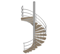 [楼梯]工业风格螺旋楼梯su模型