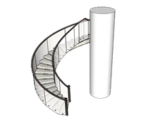 [楼梯]极简风格螺旋楼梯su模型