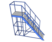 [楼梯]工业钢制楼梯su模型
