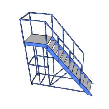 工业钢制楼梯su模型 - SU模型免费下载_sketchup模型