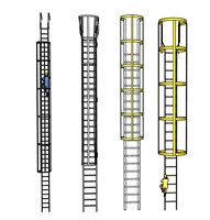 [楼梯]安全护笼垂直爬梯su模型