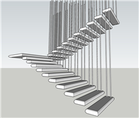 [楼梯]悬浮式楼梯su模型