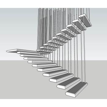 悬浮式楼梯su模型 - SU模型免费下载_sketchup模型
