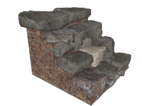 [楼梯]石板路台阶su模型