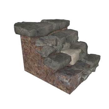 石板路台阶su模型 - SU模型免费下载_sketchup模型