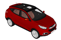 [交通]现代胜达汽车su模型