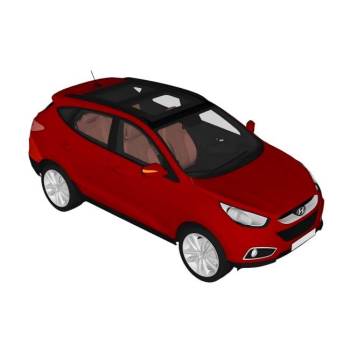 现代胜达汽车su模型 SU模型下载