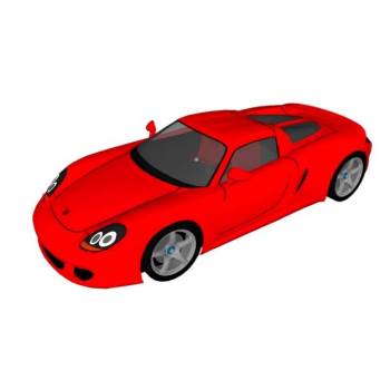 保时捷跑车汽车su模型 SU模型下载