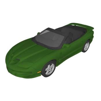 保时捷718敞篷跑车su模型 SU模型下载