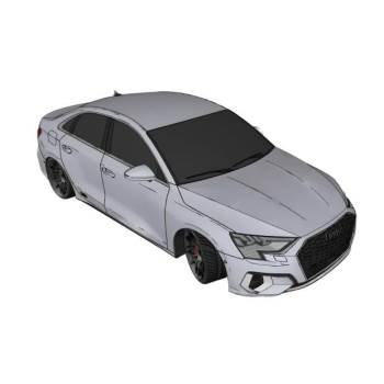 奥迪A6L小汽车su模型 SU模型下载