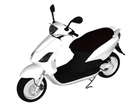 [交通]白色踏板摩托车su模型