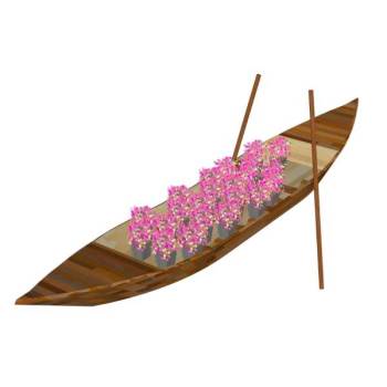 木船花艺su模型 SU模型下载