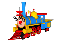 [交通]卡通游乐园的小火车su模型