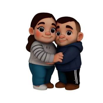 友爱父母人物卡通模型人物SU模型 - SU模型免费下载_sketchup模型