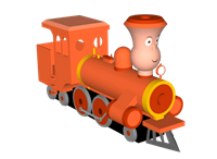 [人物]卡通小火车头su模型