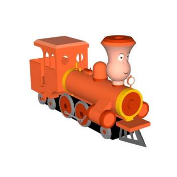 卡通小火车头su模型 SU模型下载