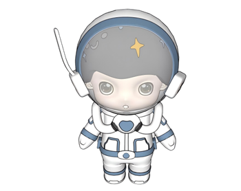[雕塑]卡通太空人手办su模型
