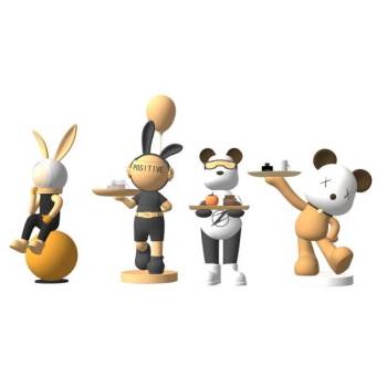 餐饮迎宾雕塑su模型 SU模型下载