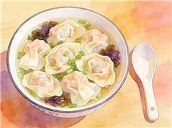 水彩画:冬至仪式感是美食给的