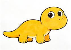 简笔画:卡通小恐龙