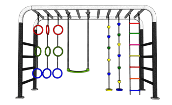[体育]多功能户外健身攀爬架su模型