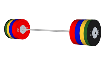 [体育]标准奥林匹克杠铃举重健身器材su模型