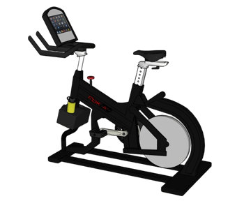 [体育]室内动感单车健身器材su模型