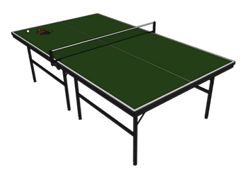 [体育]标准乒乓球桌球拍 免费SU模型