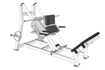 [体育]腿部推举机健身器材 SU免费素材库